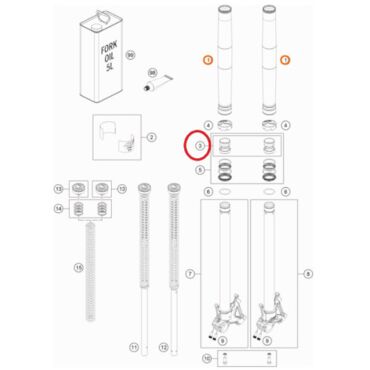 Направляющие вилки KTM HQ125 250 350 450(с16), original - миниатюра 1