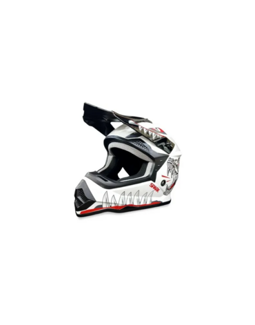 Шлем эндуро SPARX Jet Monster (WS-905) (белый люминесцентный, YXL)