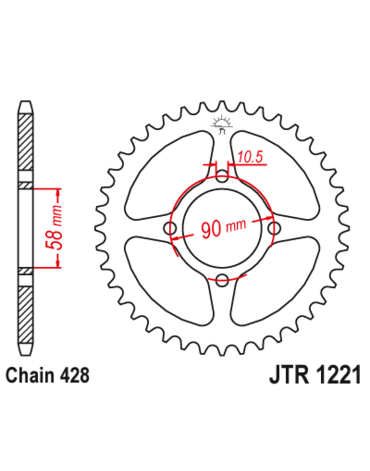 Звезда ведомая JTR1221 44