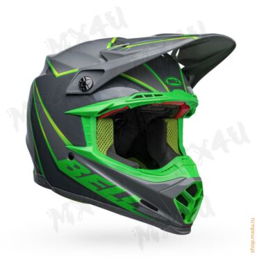 Мотошлем Moto 9 Flex Sprite - Зеленый - миниатюра 3