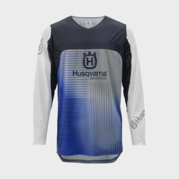 Мотоджерси Husqvarna Railed Jersey, blue (L, Взрослая  Кросс эндуро) - миниатюра 1