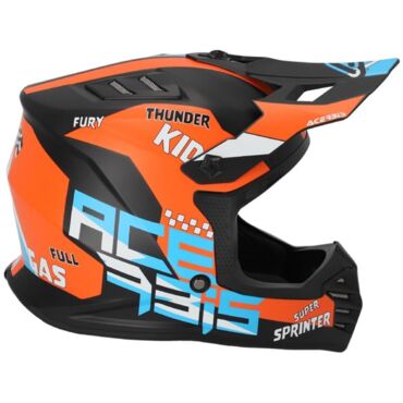 Acerbis Шлем детский Profile Junior Black Orange - миниатюра 3
