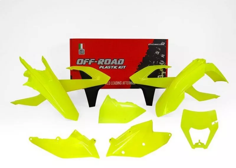 Комплект пластика XC W125 150 17 19 # EXC EXCF 250 500 17 19 желтый неон - фото 1