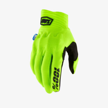 Мотоперчатки 100% Cognito Smart Shock, Fluo Yellow - миниатюра 2