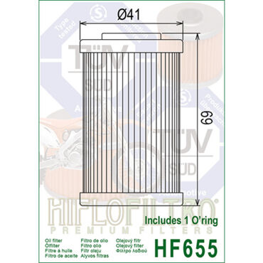 Hi Flo Масляный фильтр HF655 - миниатюра 1