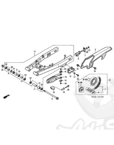 HONDA COLLAR, PIVOT (C) втулка оси маятника XL650 XL700 ( 52142KFK000 )