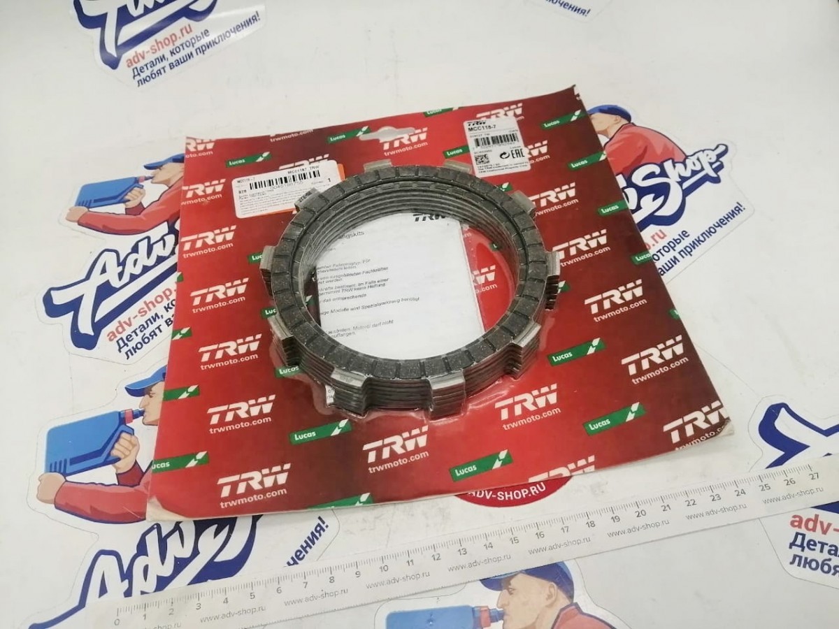 TRW FRICTION PLATES SET MCC 118 7 комплект фрикционных дисков сцепления XL600 XR400SM DR250 // LS 10045022