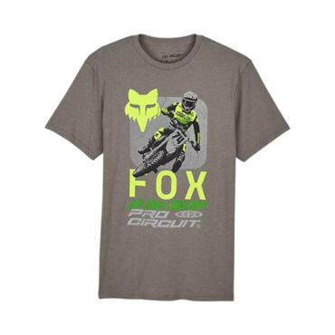 Футболка Fox x Pro Circuit Premium Tee, heather graphite (S, Взрослая  Повседневная) - миниатюра 1