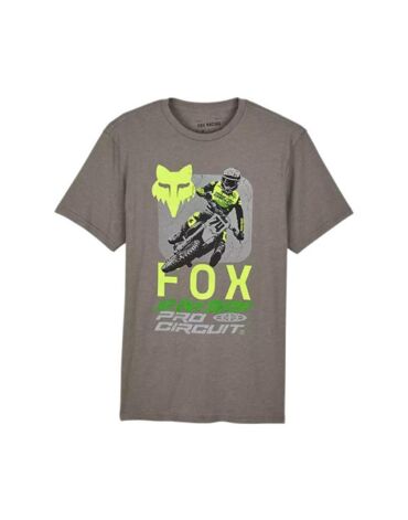 Футболка Fox x Pro Circuit Premium Tee, heather graphite (S, Взрослая  Повседневная)