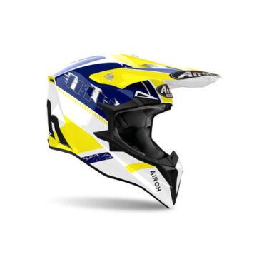 Шлем Airoh Wraaap Feel Yellow Blue Gloss L - миниатюра 1