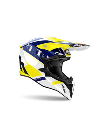 Шлем Airoh Wraaap Feel Yellow Blue Gloss L