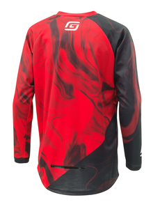 Мотоджерси подростковая GASGAS KIDS OFFROAD JERSEY, red black (YM, Детская Кросс эндуро)