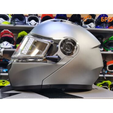 Шлем модуляр RSX Spark (HS 159) Winter, серый матовый - миниатюра 4