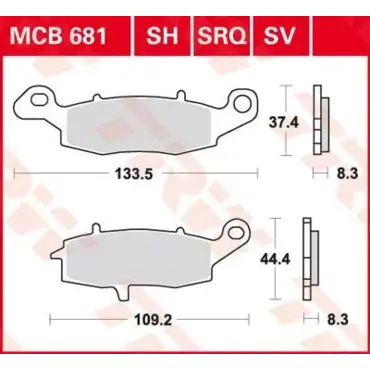 Колодки тормозные дисковые MCB681 - миниатюра 1