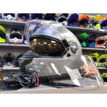 Шлем модуляр RSX Spark (HS 159) Winter, серый матовый - миниатюра 5