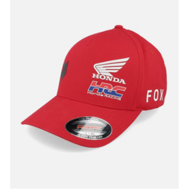 Бейсболка Fox x Honda Flexfit Hat, flame red (L XL, Взрослая  Повседневная) - миниатюра 2