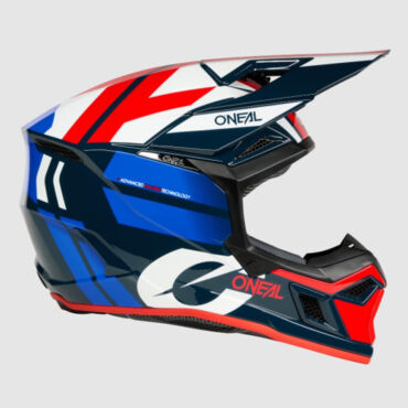 Oneal Кроссовый шлем 3Series Ride V.25 синий белый - миниатюра 4