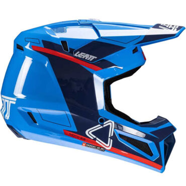 Шлем кроссовый Leatt Moto 3.5 V25 royal с очками - миниатюра 1