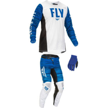 Джерси FLY RACING KINETIC WAVE White Blue (2022) - миниатюра 2