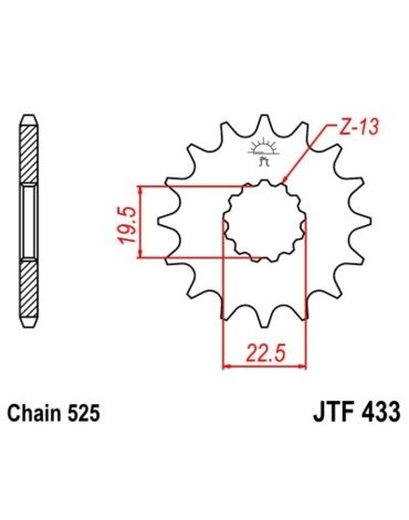 Звезда ведущая JTF433.14