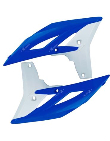 Боковины радиатора Yamaha YZ250F (2010 2013), WR450F (2012 2015), Синий белый