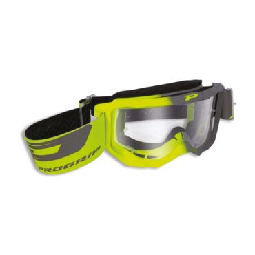 Маска кросс Progrip Vision 3300 347 серо - желтая с  прозрачной линзой 3310 - миниатюра 1