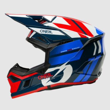 Oneal Кроссовый шлем 3Series Ride V.25 синий белый - миниатюра 5