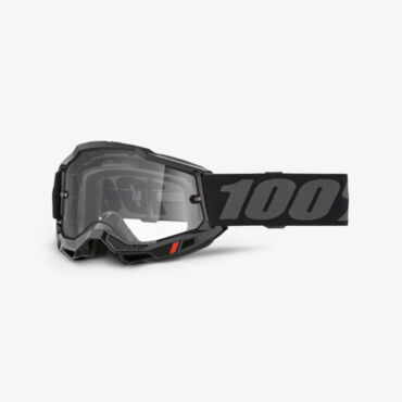 Очки для мотокросса 100% Accuri 2 Enduro Moto Black с двойной прозрачной линзой - миниатюра 1