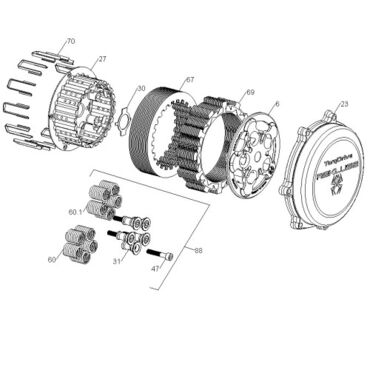RMS 7178 - Усиленное сцепление Yamaha WR250F (2015 2019), YZ250F (2014 2018), YZ250FX (2015 2019) (REKLUSE CORE MANUAL TORQ DRIVE) - миниатюра 1