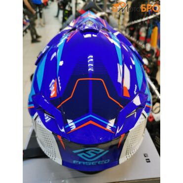 Мотошлем FS - 607 SDH glossy blue light blue - миниатюра 3