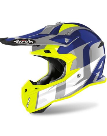 Шлем AIROH Terminator Open Vision SHOOT BLUE GLOSS (Глянец)