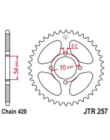 Звезда ведомая JTR257 40