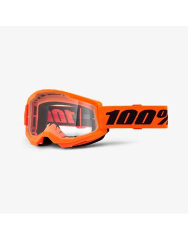 Очки 100% Strata 2 google neon orange / clear lens