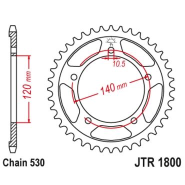 Звезда ведомая JTR1800.43ZBK - миниатюра 1