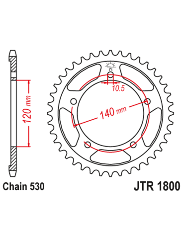 Звезда ведомая JTR1800.43ZBK