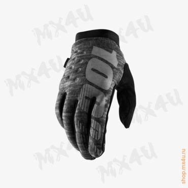 Перчатки 100% Brisker Glove Heather Grey - миниатюра 1