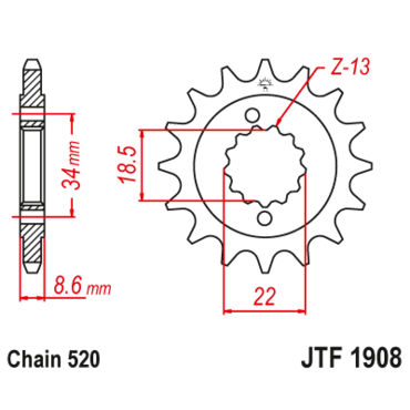 Звезда ведущая JTF1908.15 - миниатюра 1