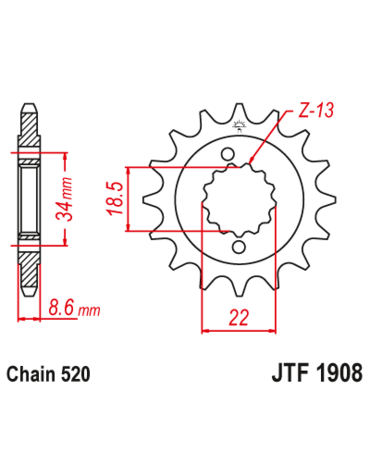 Звезда ведущая JTF1908.15