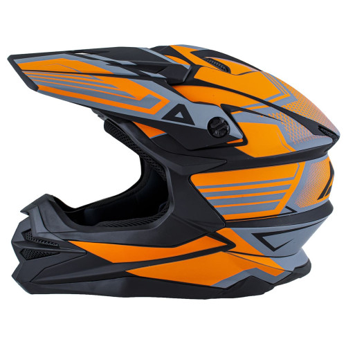 Шлем кроссовый ATAKI JK801A Legacy (оранжевый серый матовый) - фото 3