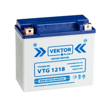 АКБ VEKTOR VTG 1218 EB20H 4 YTX20 BS, YTX20H BS (175 x 87 x 155) 18Ач (CT1218) - миниатюра 1
