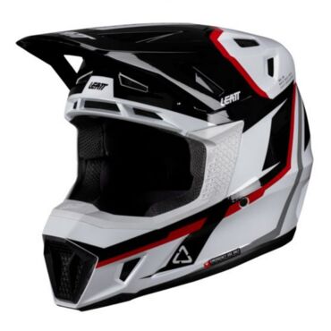 Leatt Шлем кроссовый  7.5 V26 White Red + очки Velocity 4.5 - миниатюра 5