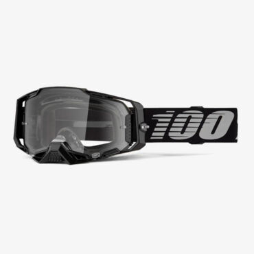Очки для мотокросса 100% ARMEGA Black с прозрачной линзой  - миниатюра 2