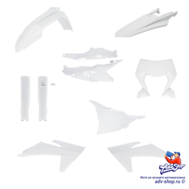 ACERBIS FULL PLASTIC KIT KTM WHITE полный комплект пластика (белый) 150 500 EXC EXCF 24 25 //  0026809.030 - миниатюра 1