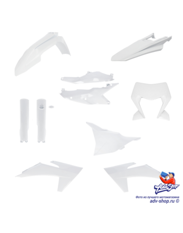 ACERBIS FULL PLASTIC KIT KTM WHITE полный комплект пластика (белый) 150 500 EXC EXCF 24 25 //  0026809.030