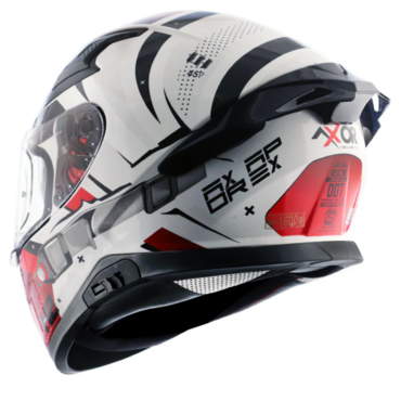 Шлем дорожный AXOR APEX HEX 2, white red (S, Взрослая  Дорожная) - миниатюра 2