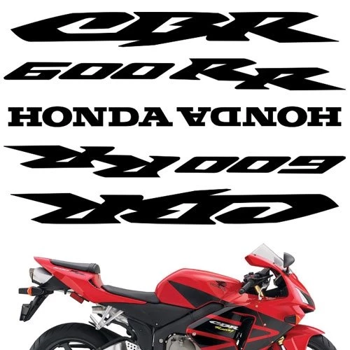 Наклейки на пластик Honda CBR600RR черные - фото 1