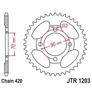 Звезда ведомая JTR1203 - миниатюра 1