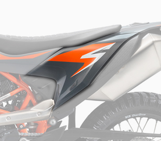 Спойлер задний левый с графикой KTM 690 Enduro R 21 22 - фото 1