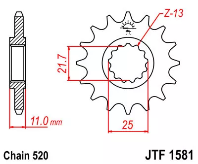 Звезда ведущая JTF1581 - фото 1