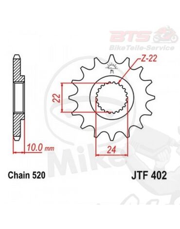 JTF 402 15 звезда ведущая 15 зубов  ( BMW G650X, F650Dakar )